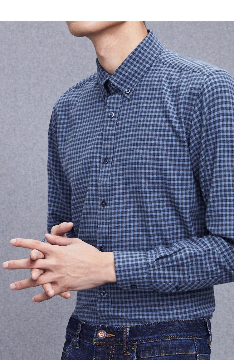 Áo sơ mi kẻ sọc dài tay HLA / Haicang áo sơ mi nam form rộng