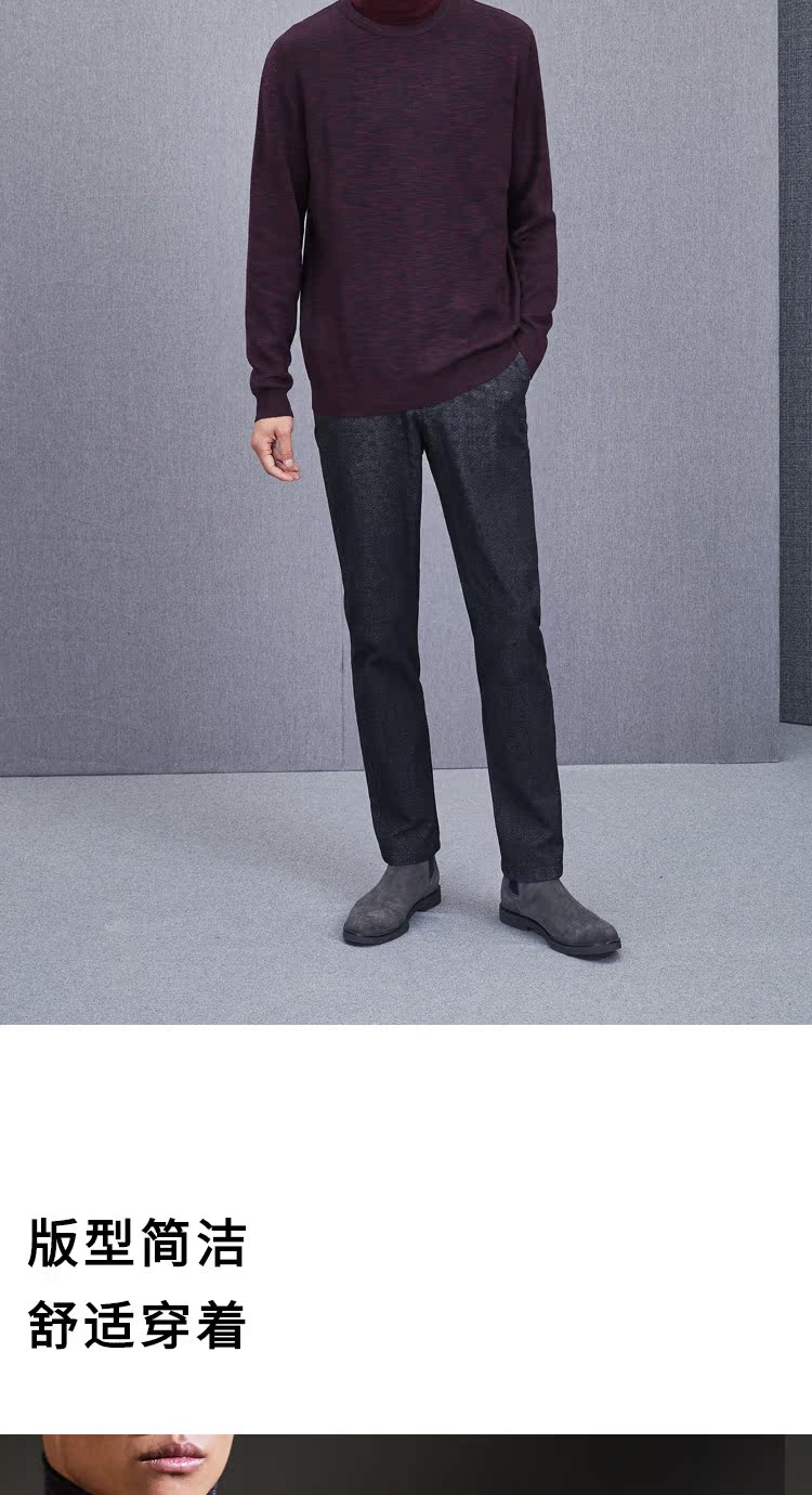 HLA / Haicang House Áo len cổ lọ cổ điển dài tay 2018 Mùa đông New Wool Blend Sweater áo khoác nam mùa đông