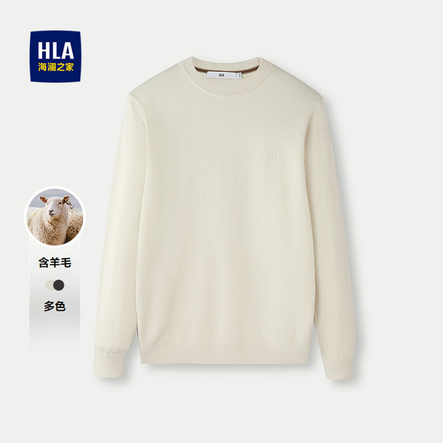 Heilan House woolen round neck pullover sweater for men