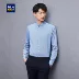HLA / Haicang House Oxford Áo sơ mi có thể giặt có thể giặt 2018 Mùa thu mới Áo sơ mi dài tay thoải mái áo sơ mi nam cổ tàu Áo