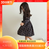Girl Springtime Dress Children Long Sleeves Princess Nepotism Red Korean Version CUHK Child Spring Autumn Season Retro Crumbre dresses
