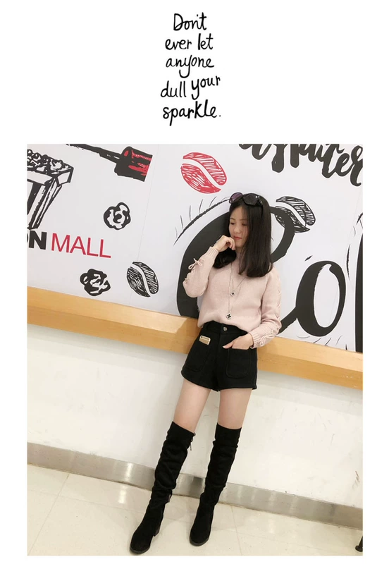 Mùa thu đông 150cm nhỏ nhắn cộng với size nhỏ XS cao eo quần short nữ đa năng quần short kaki nữ lưng thun