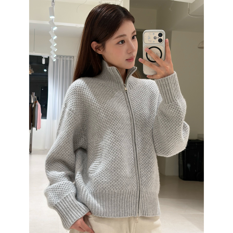 Consi Ni Au 100% Pure Cashmere Stand Collar Women's Knitwear Cashmere Sweater Women's Knitwear Top Autumn and Winter New Style