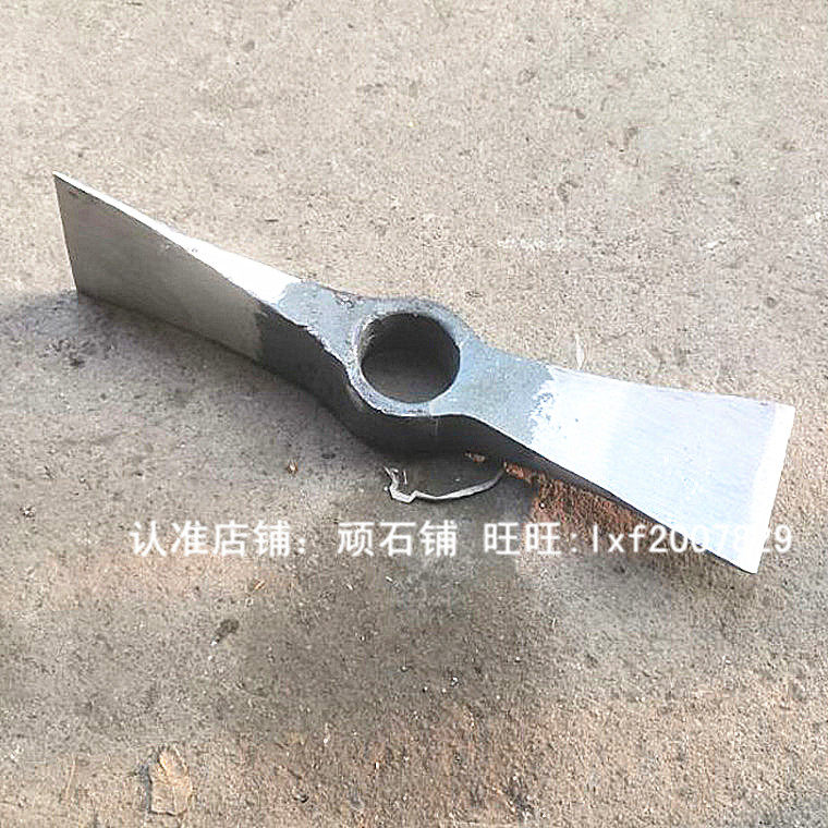 Hand forged cross pickaxe digging root herbs, pickaxe double flat digging basin pile picking medicine hoe camping outdoor