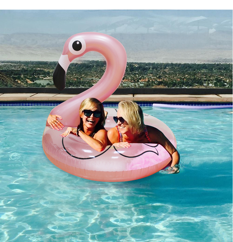 2018 tính năng mới rose gold flamingo feather vòng bơi nách vòng inflatable giường nổi hàng nổi vòng bơi phao bơi chống lật cho bé