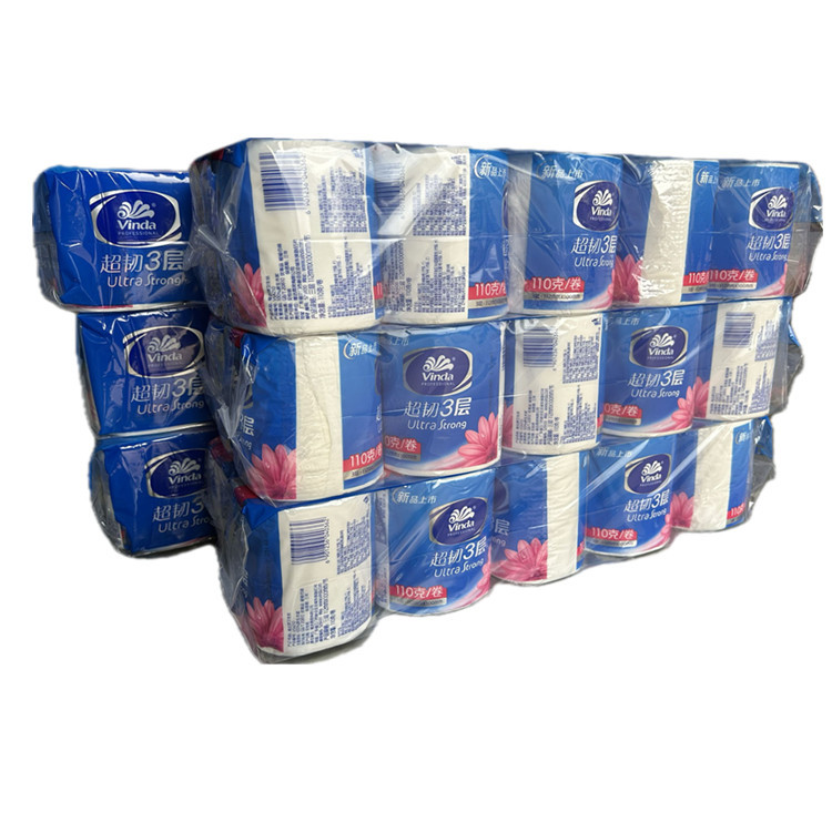 Vinda Blue Ultra-Tough Toilet Paper 3-Ply 60 Rolls Soft Thickened Household Sanitary Paper Towel Toilet Paper Vs4210 Vinda Blue Ultra-Tough Toilet Paper 3-Ply 60 Rolls Soft Thickened Household Sanitary Paper Towel Toilet Paper Vs4210