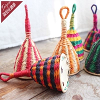Tayia Tây Phi rơm rạ cát búa đập nhạc cụ phụ kiện trang trí nhà con lắc đồ chơi âm nhạc trẻ em trống cho trẻ em