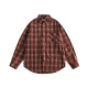 XBRO American retro ສີແດງ plaid ເສື້ອ plaid ພາກຮຽນ spring ແລະດູໃບໄມ້ລົ່ນ genderless ທັງຫມົດ-matching ເສື້ອ niche ສໍາລັບຜູ້ຊາຍແລະແມ່ຍິງ jackets ຄູ່