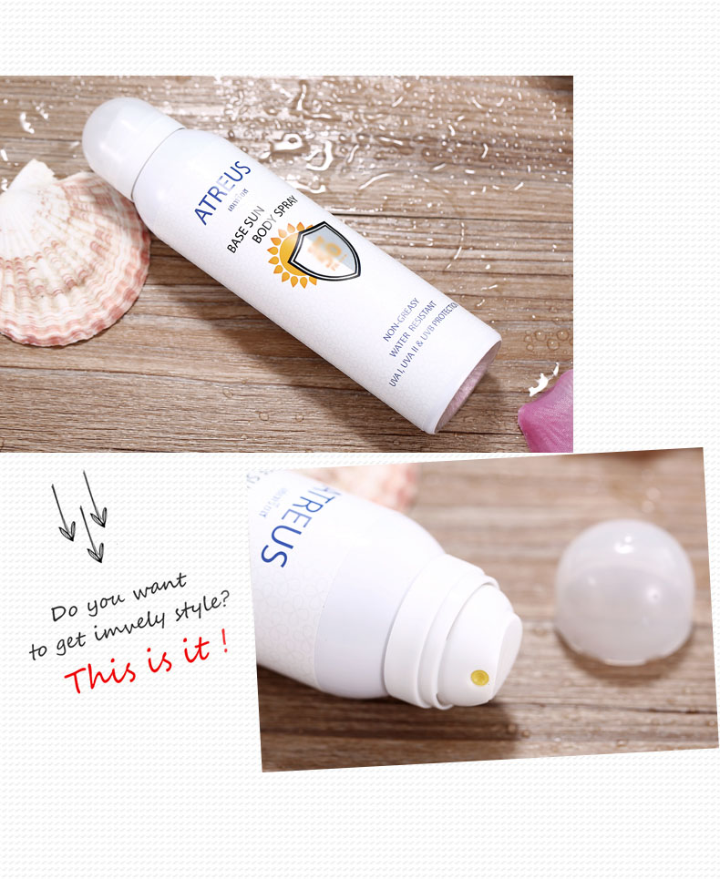 Thái lan ATREUS kem chống nắng phun spf50 kem chống nắng chống thấm nước nữ cô lập cơ thể sinh viên làm trắng hydrating kem chống nắng cho body