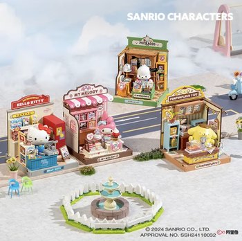 Rolife Sanrio Cute Store Manager Series DIY Miniature House Building Block Toy Puzzle Birthday Gift
