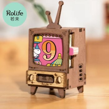 Rolife 3D Puzzle Building Block Perpetual Calendar Small Tv