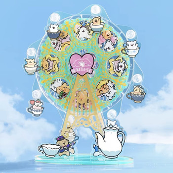 Toi Tuyi Puzzle Line Art Puppy Acrylic 3D Creative Irregular Shape Ornament Handmade Toy Puppy Ferris Wheel