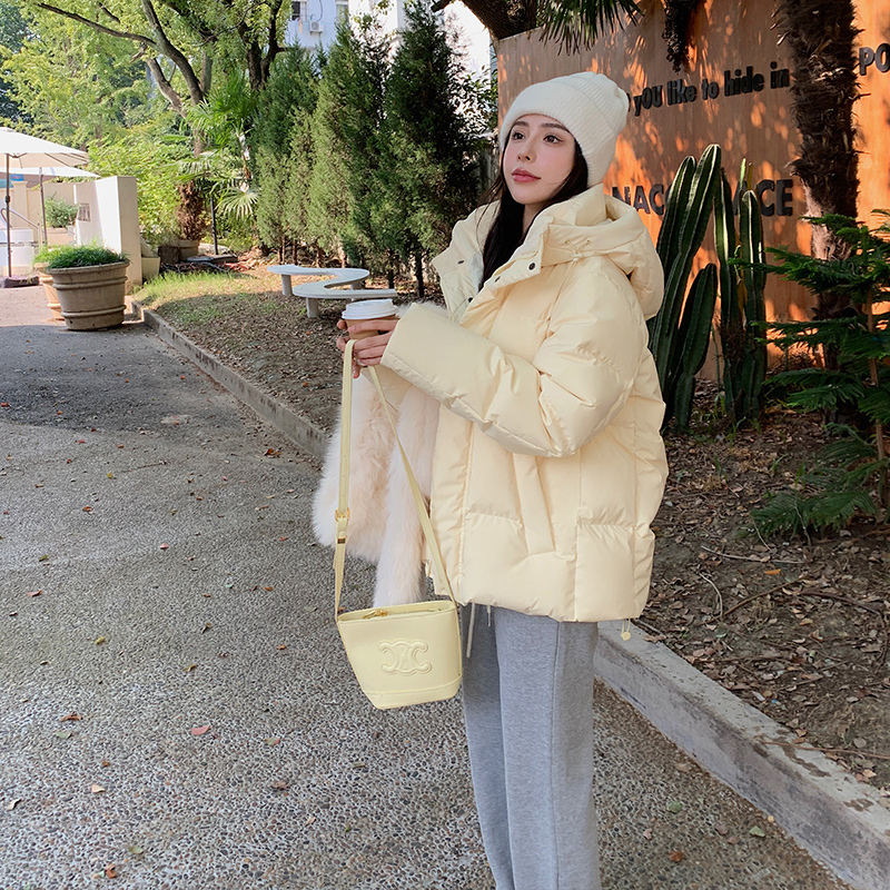 Guji Women's Short down Jacket 2025 New Winter Thickened Loose Hooded Coat for Petite Women Guji Women's Short down Jacket 2025 New Winter Thickened Loose Hooded Coat for Petite Women