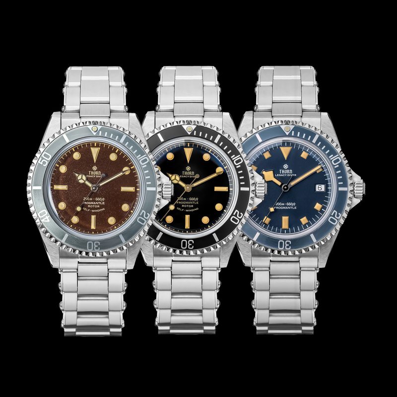 Xiliu Thorn Classic Retro Fashion Casual Men's Fully Automatic Mechanical Movement Diving Steel Band Waterproof Watch T023