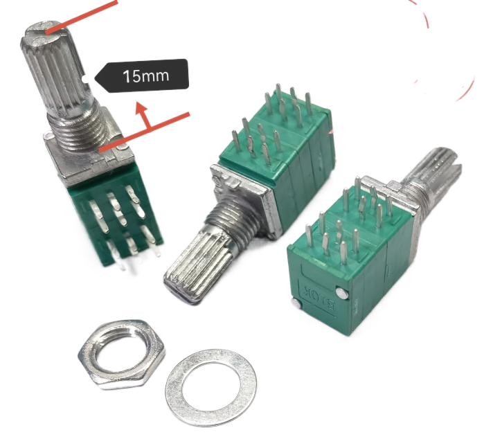 Premium Precision R097 Single lap 4 Lioners B10K 15mm Flower shaft power amplifier volume sound regulation-Taobao