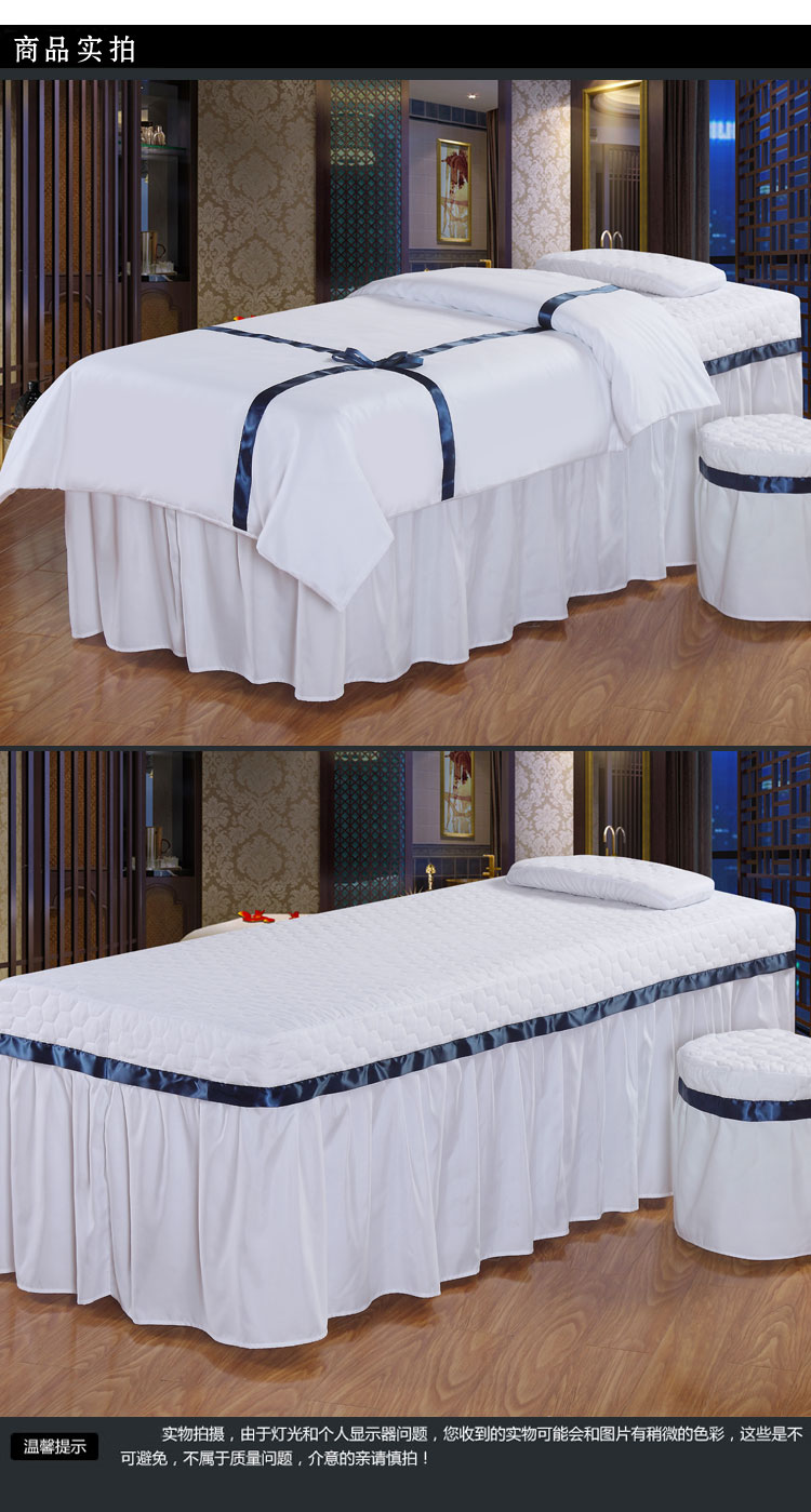 Mới Hàn Quốc bông denim bedspread vẻ đẹp mát xa Điều trị cơ thể vẻ đẹp phòng khách phong cách châu Âu đơn bedspread đơn giản - Trang bị tấm ga chun bọc giường spa