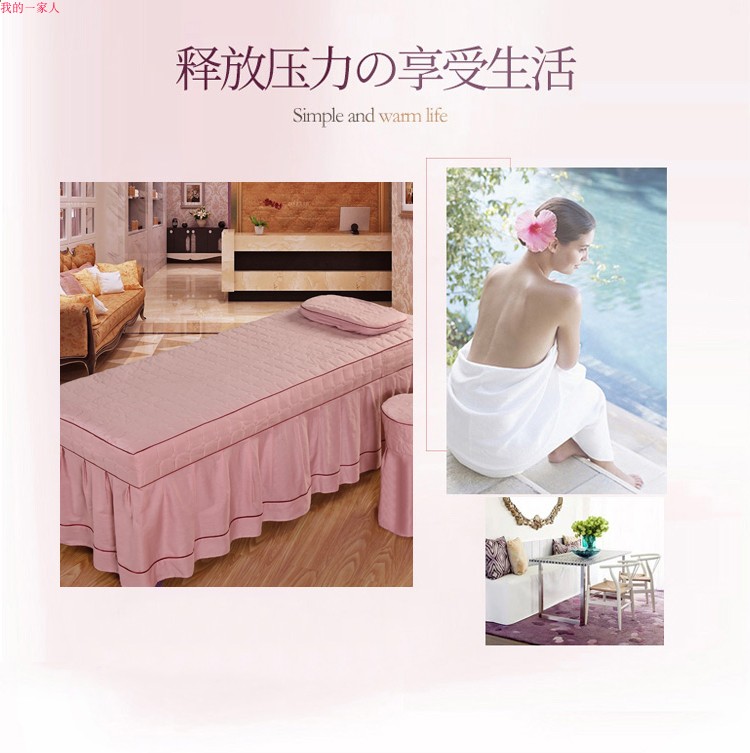 Cao cấp cotton vẻ đẹp trải giường bốn bộ Châu Âu 100% cotton massage vật lý trị liệu body beauty salon trải giường đơn giản