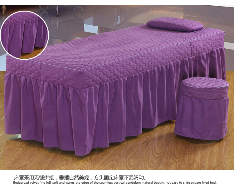 Thẩm mỹ viện trải giường bốn bộ bông massage cơ thể vật lý trị liệu bộ giường tối giản châu Âu bốn bộ đặc biệt khăn trải giường spa cao cấp