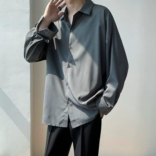 Летняя тонкая цветная рубашка для отдыха, японская быстросохнущая шелковая одежда для защиты от солнца, свободный крой