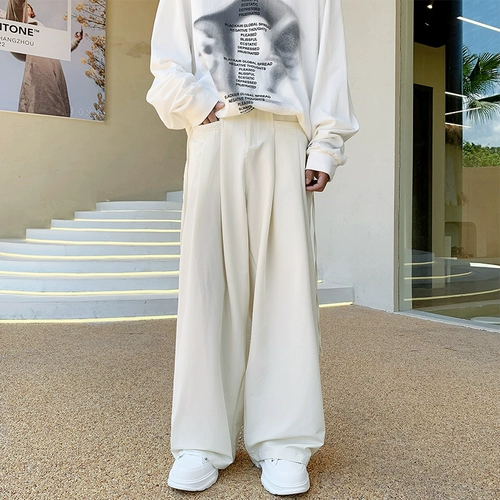 Демисезонные штаны для отдыха, сексуальный костюм, свободный прямой крой, изысканный стиль