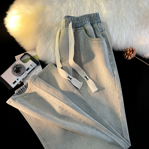 Осенние цветные джинсы для отдыха, японские штаны, эластичная талия, в американском стиле