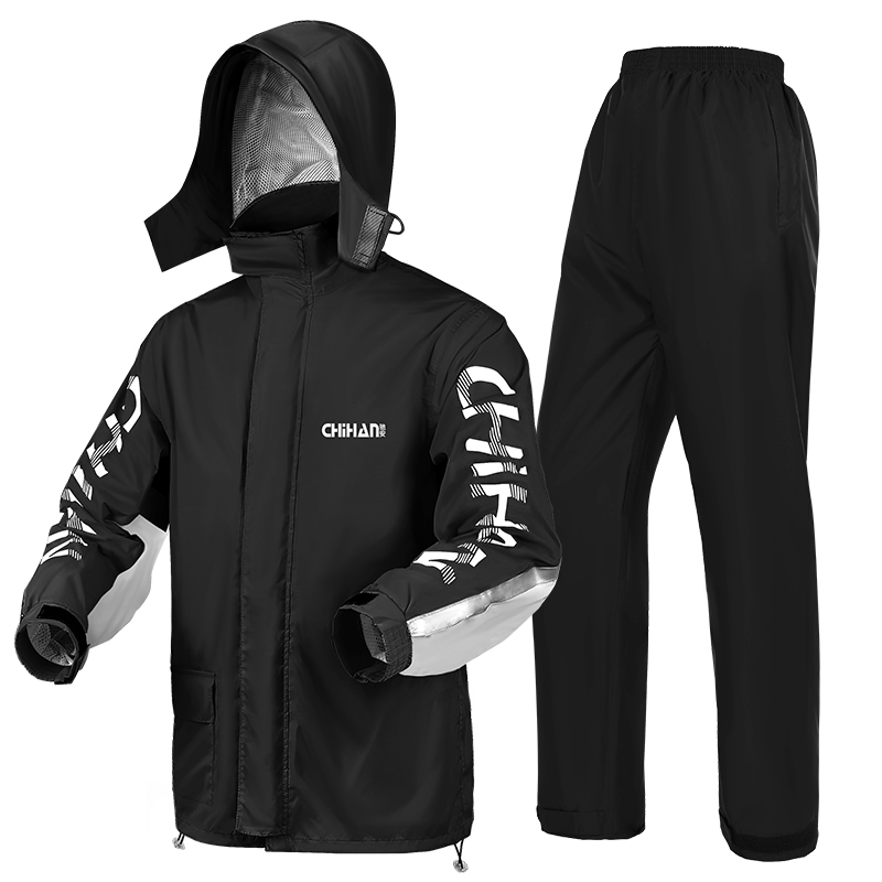 Raincoat Rain Pants Set Motorcycle Raincoat Men Riding Full Body Single Split Double-layer Summer Rain Clothes