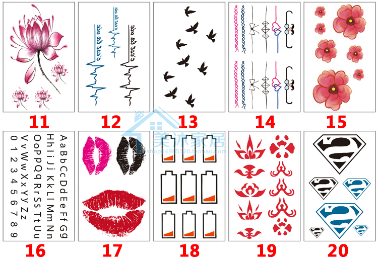 Một 50 nhỏ dán hình xăm mới không thấm nước nam giới và phụ nữ Hàn Quốc mô phỏng bền dán hình xăm sexy body painting xăm giả lâu trôi