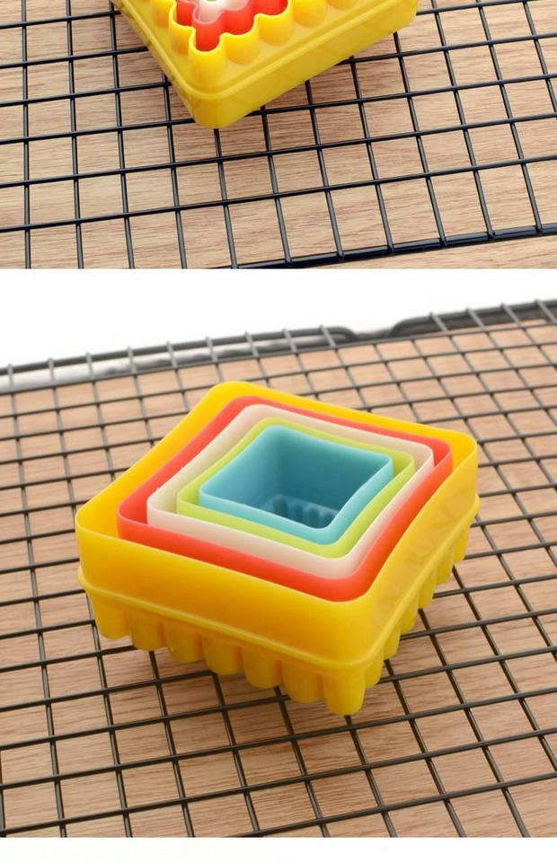 Khuôn bánh bao nhựa tròn sáu trong một Nhà bếp sáng tạo DIY công cụ làm bánh bao da cắt da - Tự làm khuôn nướng khuôn silicon hình thú