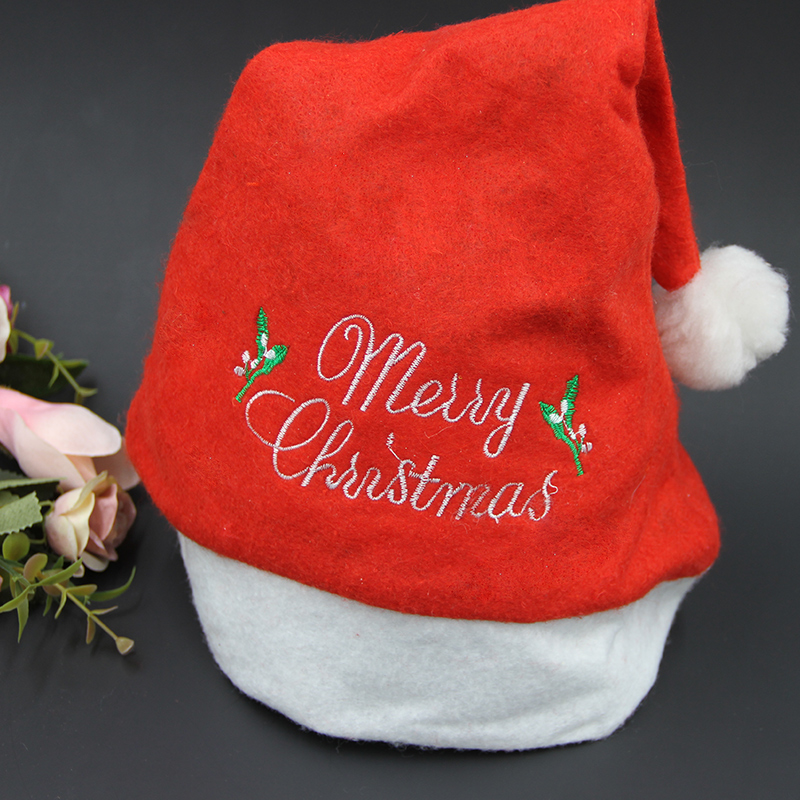 Christmas Hat Adult Children Embroidered Unweaver Christmas Old Man Hat Adults Young Men And Women Small Gift Gifts