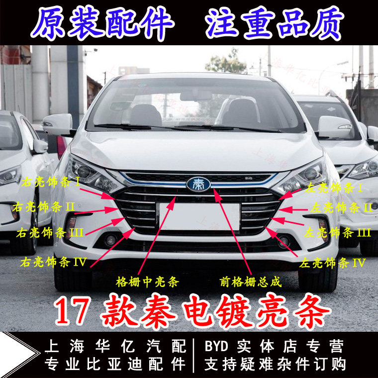 Решетка радиатора (центральная декоративная панель) BYD Qin 80/100