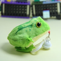 With bell Jumping Frog Gift paparazzi Pendant Doll Plush Toy Car Key Button Children Toy Cute