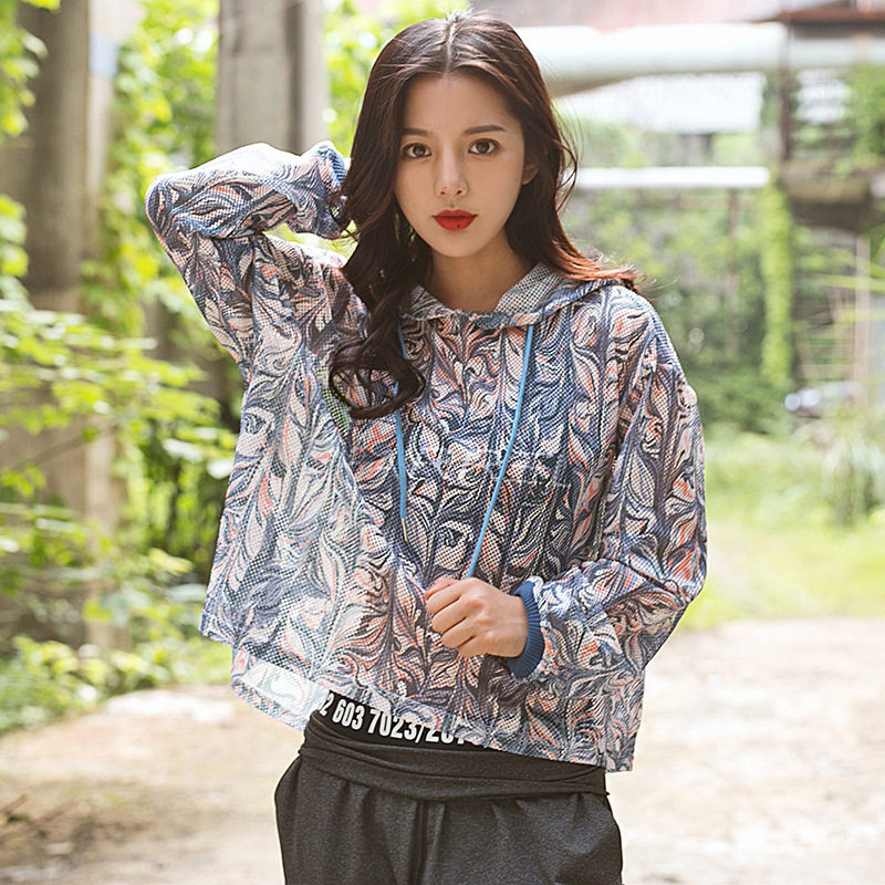 Storm Walking Olie Fall Loose Web Yarn Sports Hooded Sweatshirt Yoga Gym Gym Gym Fitness Suit Women Running Speed Dry Blouse