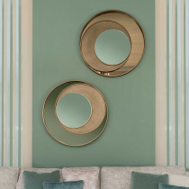 American art mirror Living room background wall creative round hanging mirror Dining edge mirror Modern wall decoration mirror customization