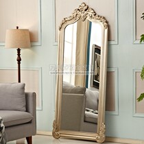 European and American French carved full-length mirror Villa soft cloth cloakroom Floor-to-ceiling full-length mirror Fitting floor-to-ceiling full-length mirror customization
