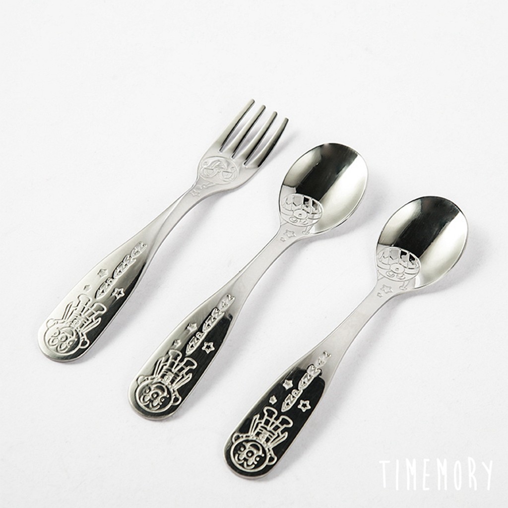Bread Superman Child Fork Spoon Face Super Children Stainless Steel Cutlery Japanese Fork Spoon Suit