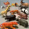 Cosney simulation animal toy set More than 24 tigers, lions, zebras model Neutral children's gift