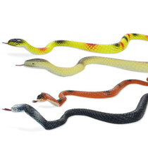 Childrens toys hard plastic snake simulation yellow snake model fake snake Cobra scare small snake tricky animal