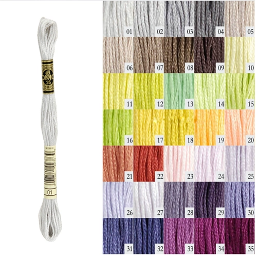 Французская импортная градиент DMC -градиент линия 25 Cross -Stitch Одиночный набор для вышивки с длинным бархатным хлопчатым комплектом