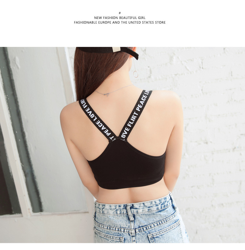 Với ống lót ngực hàng đầu đồ lót chống ánh sáng tập hợp các loại ngực phụ nữ đoạn ngắn không có vòng thép chữ thể thao chạm đáy áo ao lot