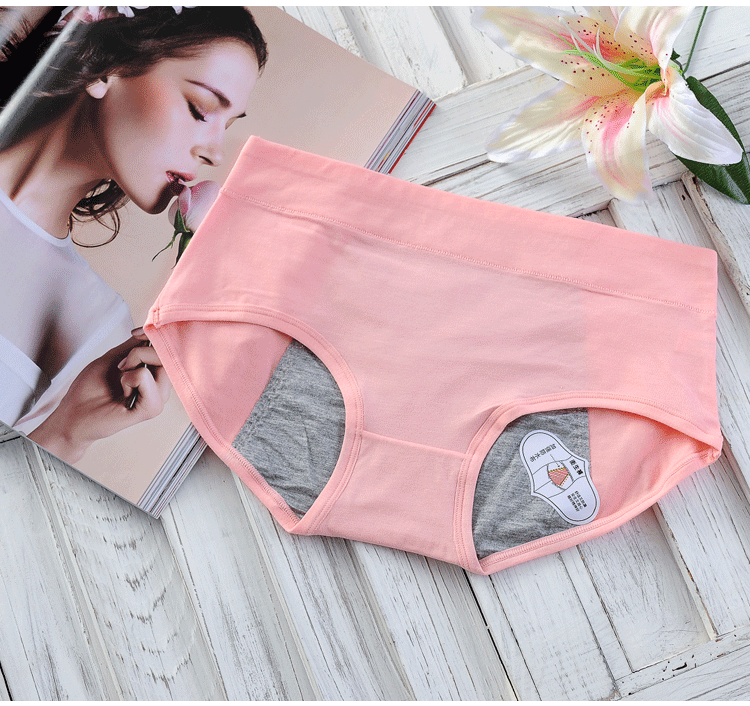 Đồ lót sinh lý, kinh nguyệt, cotton chống rò rỉ, thắt lưng, vệ sinh kinh nguyệt, đồ lót, thời kỳ sinh lý, thoáng khí giả, quần dì lớn - Giống cái quần chíp nữ đẹp