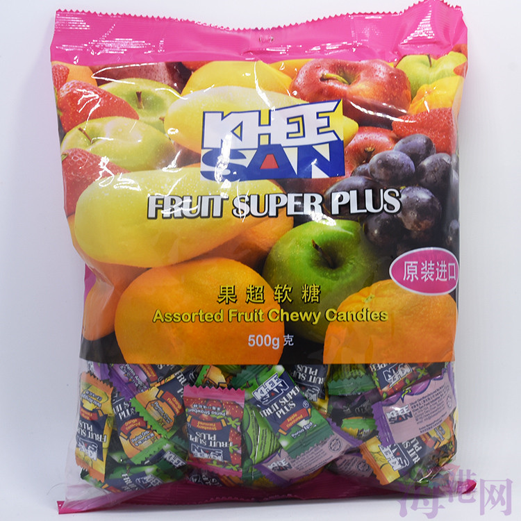 Malaysian Confectionery Fruit Plus Fruit Ultra Soft Sugar Festive Fruit Taste 500g Bagged Multi Taste