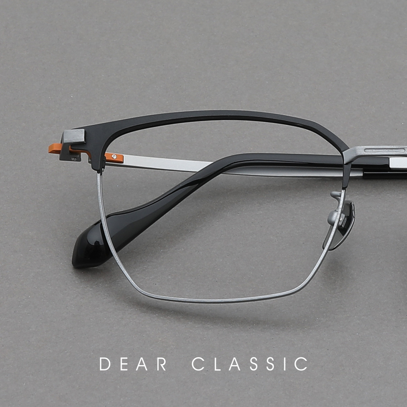 Structure Master 57-Piece Wide Niche Design Large Face Hard-Core Pure Titanium Eyeglass Frame Myopia Glasses Frame Men's High-End Structure Master 57-Piece Wide Niche Design Large Face Hard-Core Pure Titanium Eyeglass Frame Myopia Glasses Frame Men's High-End