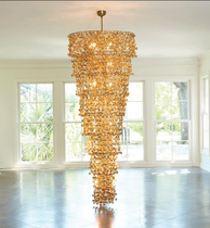 North Camecca India imports luxury brass sprocket 9-storey chandelier luxury villa hotel fixtures