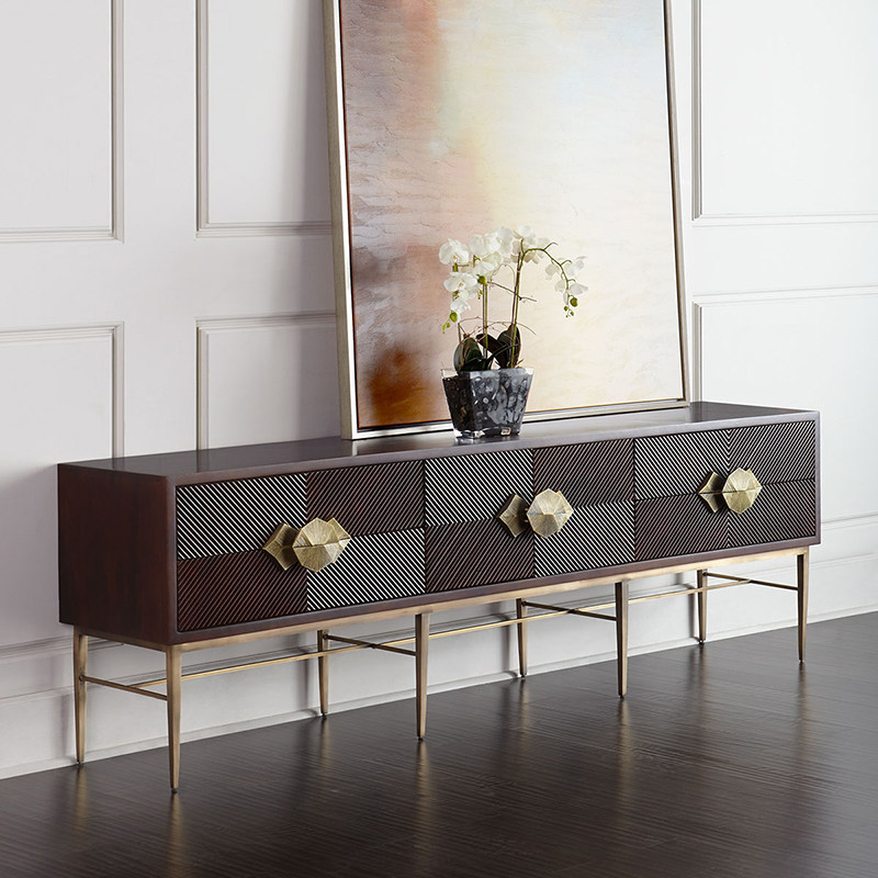 North Carolina Meijia India imports Galapagos black media cabinet TV cabinet display cabinet solid wood floor cabinet