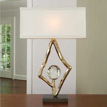 North Carmecca India imported modern brass diamond crystal table lamp vintage living room study table lamp