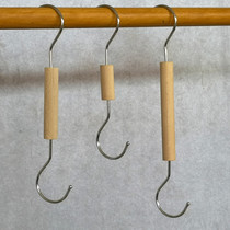 Clothing Shop S HOOK HOOK HOOK SOLID WOOD UPPER WALL SHOW SHELF ORIGINAL WOOD COLOR S TYPE LENGTHENED WOOD HANGING HANGER WALL HANGING SINGLE HOOK