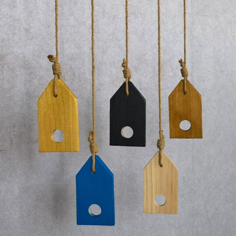 Clothing Store Hook Retro Solid Wood Hemp Rope Pendant Show Rack Men Dress Up Wall Positive Side Hanging Children's Clothes Hanger Frame