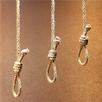 Clothing store hanging ring hemp rope hanging hanger hanging clothing display hanger