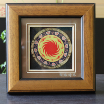 Sun God bird gold foil plate ornaments Jinsha Ruins Museum with non-heritage cultural and creative gift conference leaders to give gifts