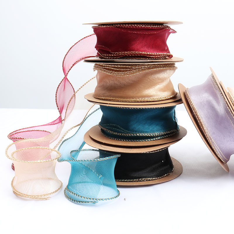 Phnom Penh Mermaid Ribbon Wavy Edge Wrap Flower Yarn Cake Box Packaging With Decorative Band Tied Bouquet Gift Box Flower Arrangement